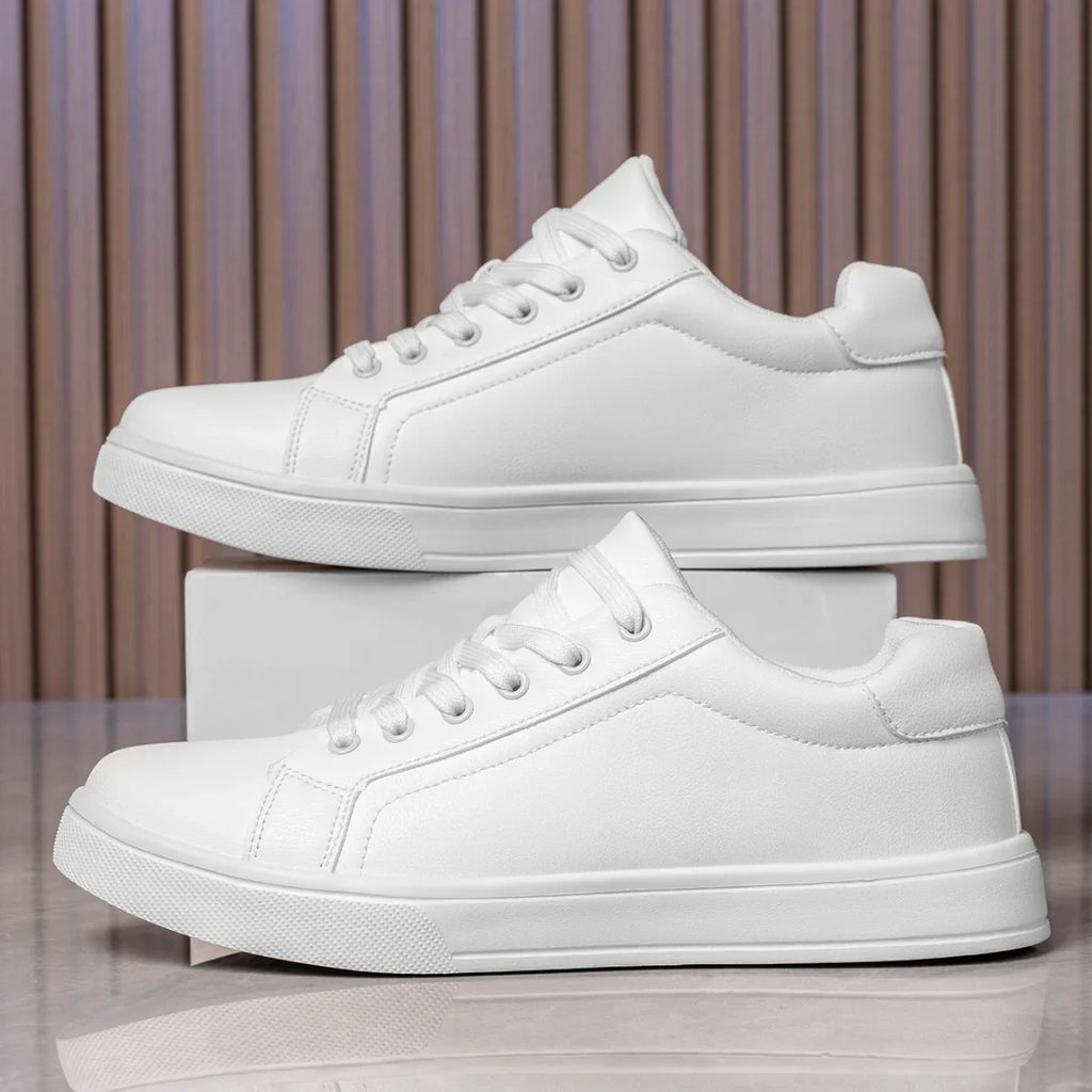 DZNAN HZ020 Men Sneakers  Men Flats Zapatillas Hombre Lightweight Pu Leather Breathable Shoe Mens White Sports Tenis