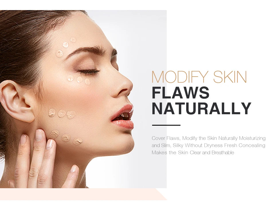 Veronni marca maquiagem corretivo líquido 30g impecável à prova dwaterproof água corpo tatuagem maquiagem capa fundação rosto cosméticos compõem base
