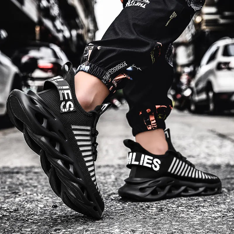 Brand Logo Custom Fly Weave Soft Sole Men Tenis Par Hombr Fashion Sneakers Running Shoes
