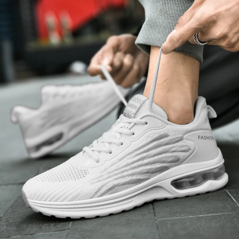 Hot Selling Men's Air Cushion Athletic Tenis Running Sneakers Lightweight Sport Gym Jogging Breathable Fashion Walking Shoes