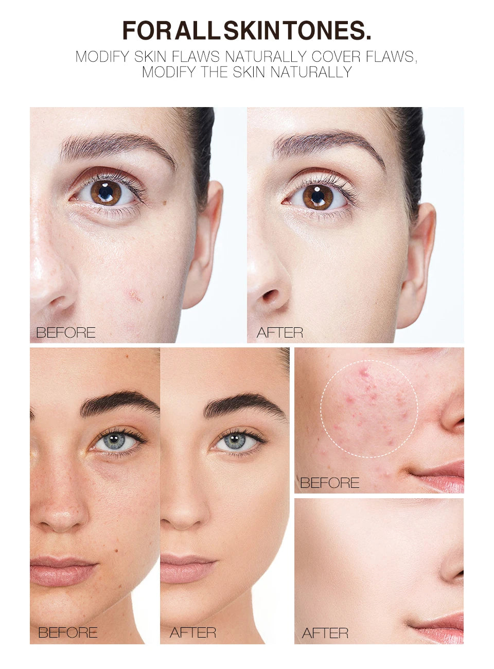 Veronni marca maquiagem corretivo líquido 30g impecável à prova dwaterproof água corpo tatuagem maquiagem capa fundação rosto cosméticos compõem base