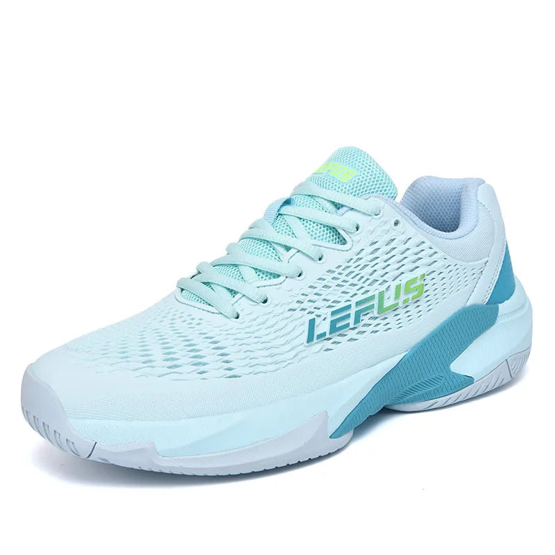 Men's and Women's Professional Badminton Tennis Pickleball Shoes with Non-slip Mesh Lining Shock Absorbing Training Sneakers