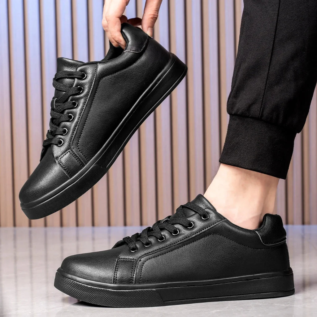 DZNAN HZ020 Men Sneakers  Men Flats Zapatillas Hombre Lightweight Pu Leather Breathable Shoe Mens White Sports Tenis