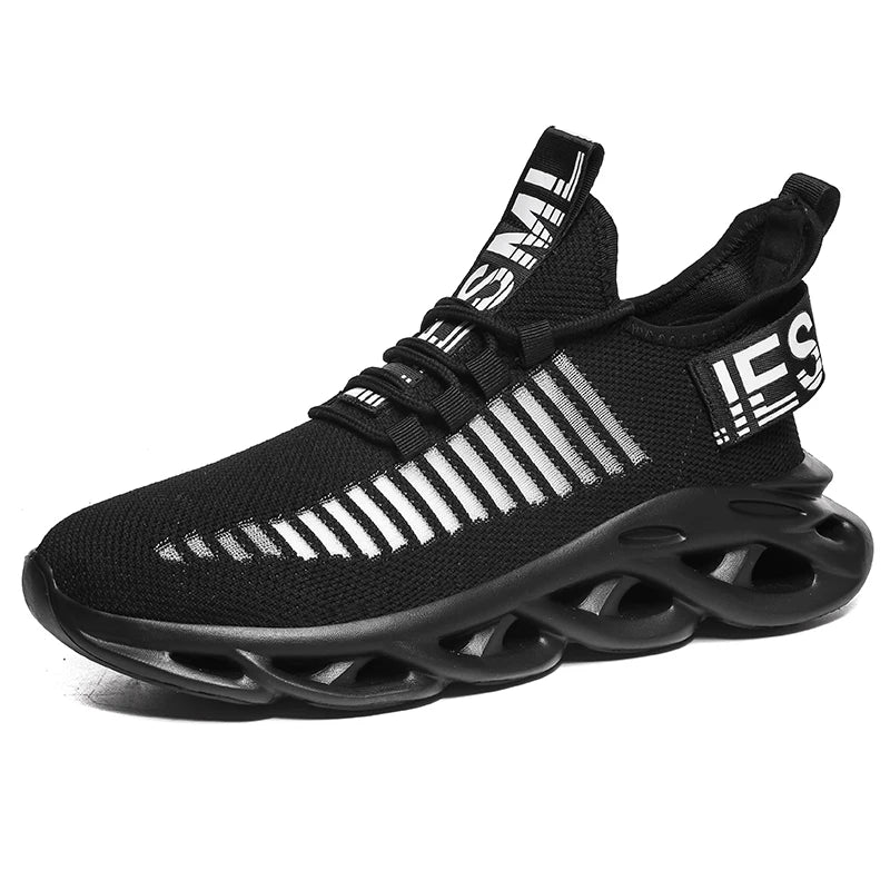 Brand Logo Custom Fly Weave Soft Sole Men Tenis Par Hombr Fashion Sneakers Running Shoes
