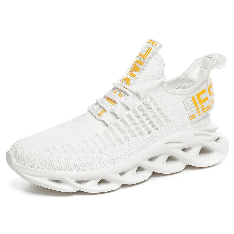 Brand Logo Custom Fly Weave Soft Sole Men Tenis Par Hombr Fashion Sneakers Running Shoes