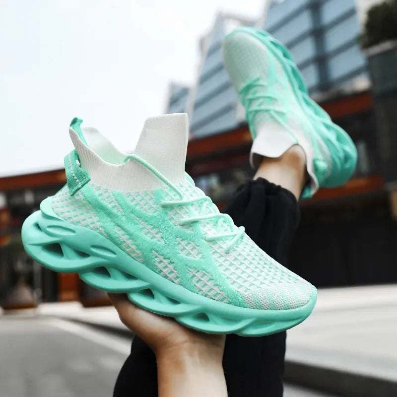 DZNAN HZ034 Fashion Men Running  Sneakers Male Tenis Luxury Designer Mesh Breathable Casual Blade Cushioning Sports