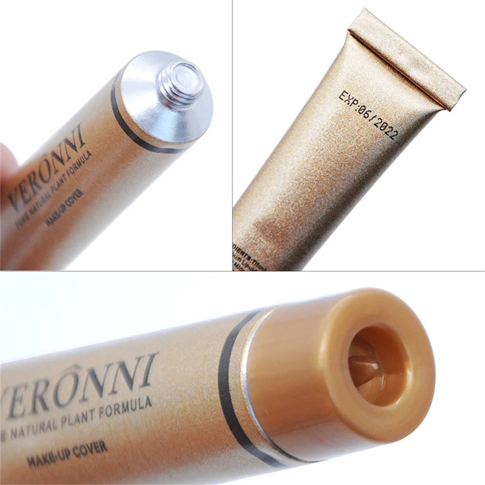 Veronni marca maquiagem corretivo líquido 30g impecável à prova dwaterproof água corpo tatuagem maquiagem capa fundação rosto cosméticos compõem base
