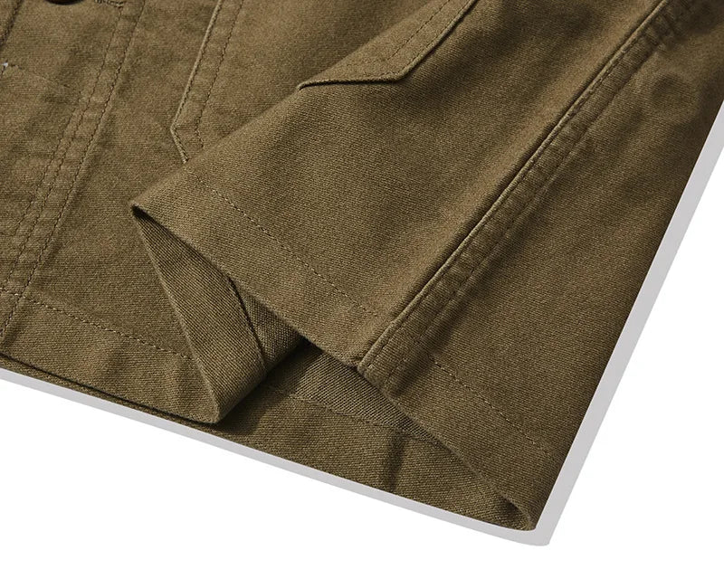 Outono e inverno novo okonkwo moleskin pesado retro francês workwear jaqueta multi saco casacos masculinos americano vintage