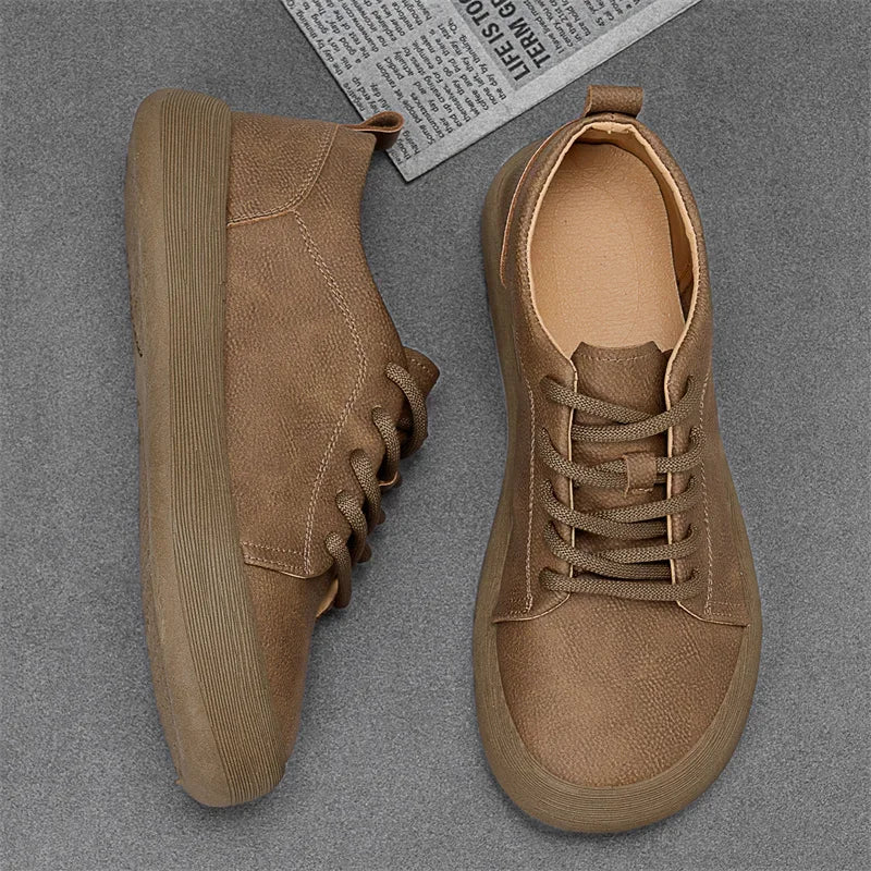 Fashion Sports Shoes Men's Genuine Leather Casual Shoes Leisure Walk Skateboard Footwear Versatile Male Tenis Masculino Sneakers