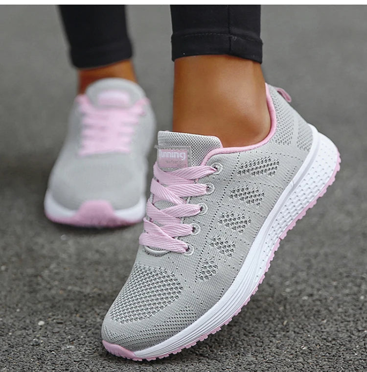 Tênis Feminino Plataforma Fashion 2025 — Casual, Estiloso e Confortável com Cadarço