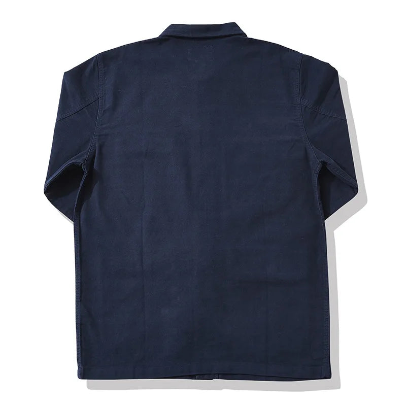 Outono e inverno novo okonkwo moleskin pesado retro francês workwear jaqueta multi saco casacos masculinos americano vintage