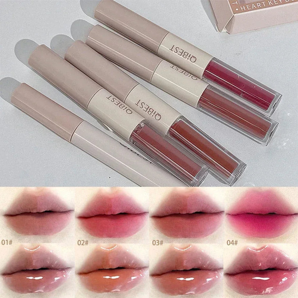 Conjunto de Maquiagem Facial com Brilho Labial Duplo, Pó Compacto, Blush, Sombra, Caneta para Sobrancelhas, Delineador, Óleo Labial, Cosméticos de Presente