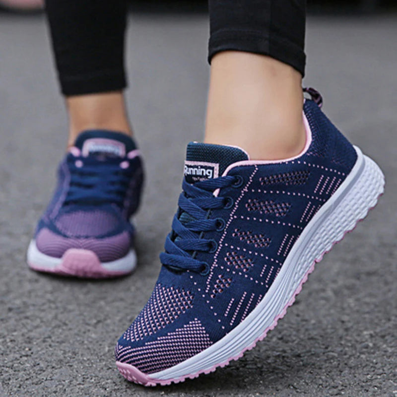 Tênis Feminino Plataforma Fashion 2025 — Casual, Estiloso e Confortável com Cadarço