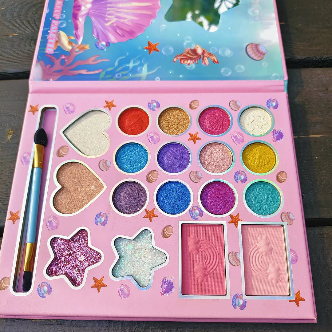 Paleta de Sombras para Olhos Feminina, 18 Cores, Estilo Cartoon, Paleta de Sombras Peroladas e Matte, Presentes de Maquiagem para Olhos