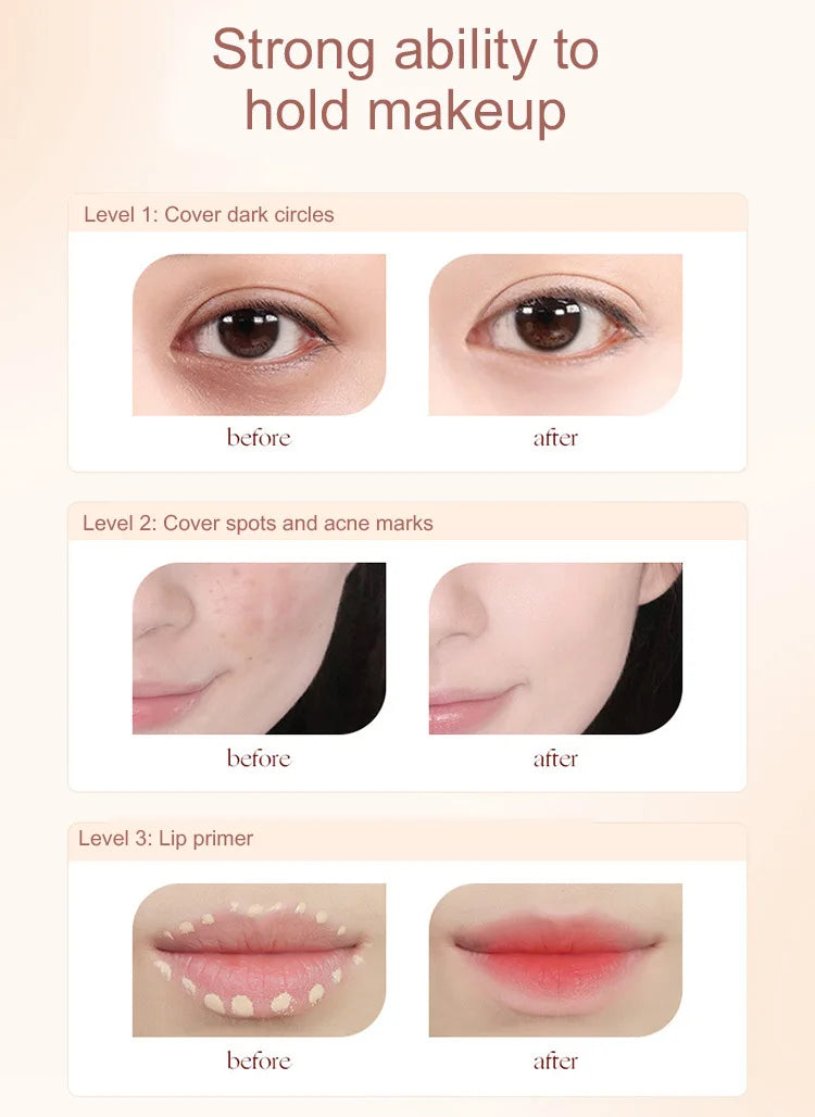 Conjunto de beleza de 8 peças com batom, corretivo, sombra, sobrancelha e blush