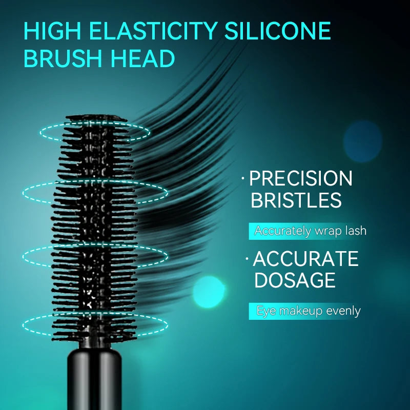 Máscara para cílios, à prova d'água e suor, de secagem rápida e anti-manchas, maquiagem de longa duração, crie maquiagem de olhos espessa e natural.