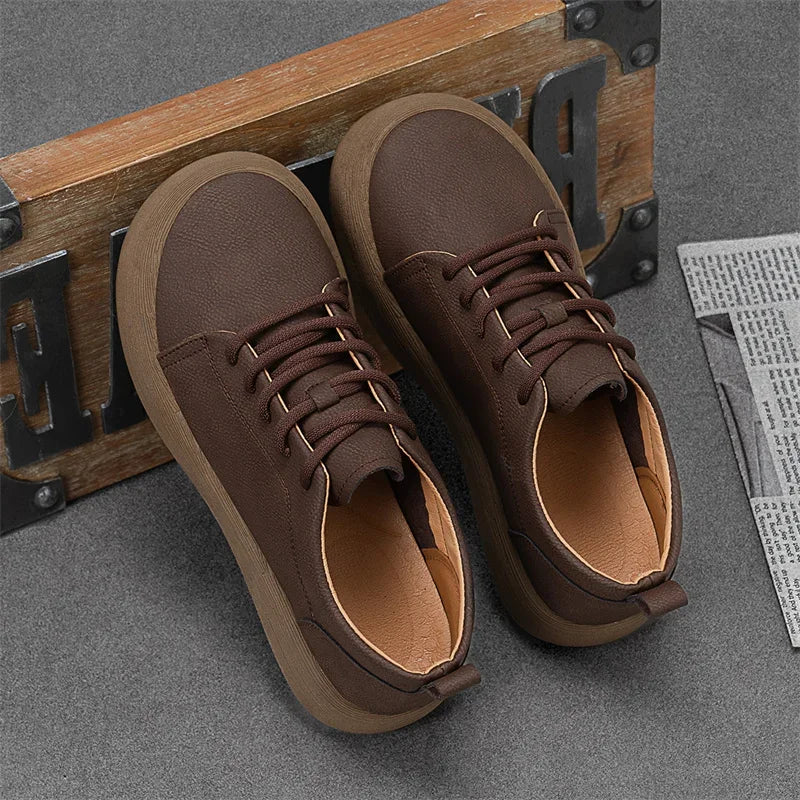 Fashion Sports Shoes Men's Genuine Leather Casual Shoes Leisure Walk Skateboard Footwear Versatile Male Tenis Masculino Sneakers