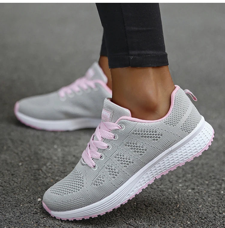 Tênis Feminino Plataforma Fashion 2025 — Casual, Estiloso e Confortável com Cadarço