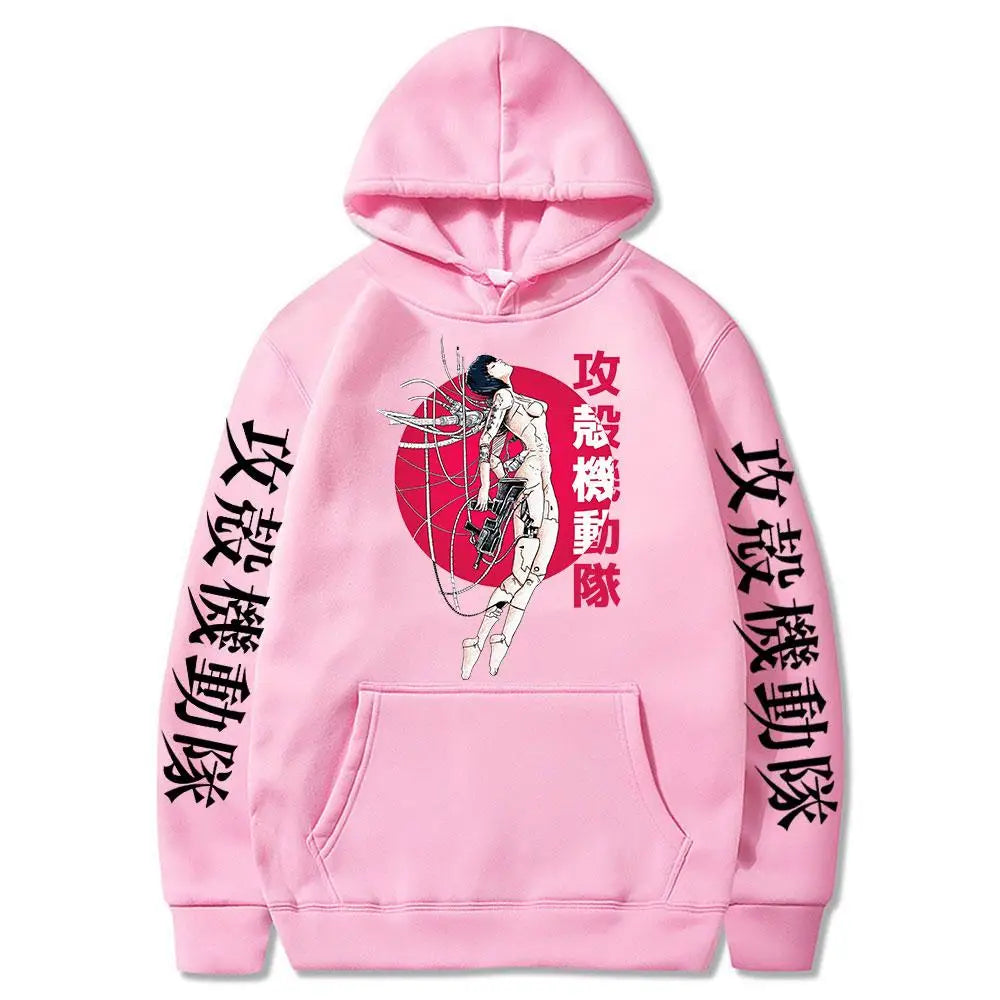 Fantasma na concha hoodie kusanagi motoko anime masculino feminino moda moletom com capuz roupas impressão gráfica hoodies unisex