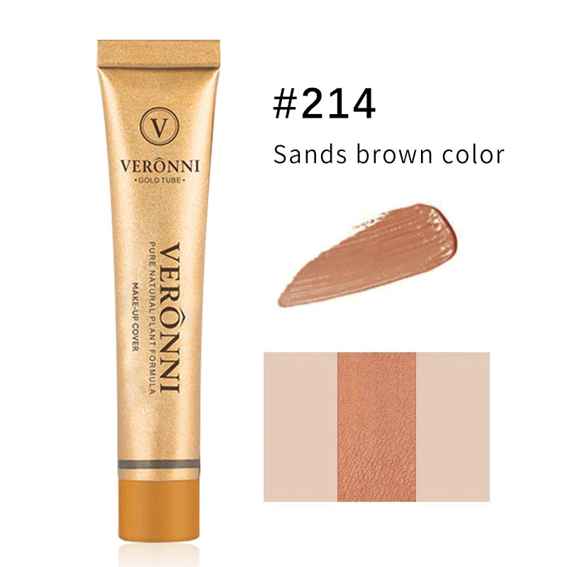 Veronni marca maquiagem corretivo líquido 30g impecável à prova dwaterproof água corpo tatuagem maquiagem capa fundação rosto cosméticos compõem base