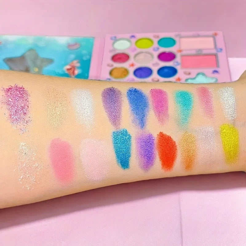 Paleta de Sombras para Olhos Feminina, 18 Cores, Estilo Cartoon, Paleta de Sombras Peroladas e Matte, Presentes de Maquiagem para Olhos