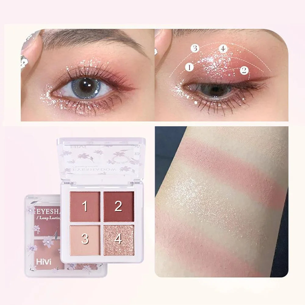 Conjunto de beleza de 8 peças com batom, corretivo, sombra, sobrancelha e blush