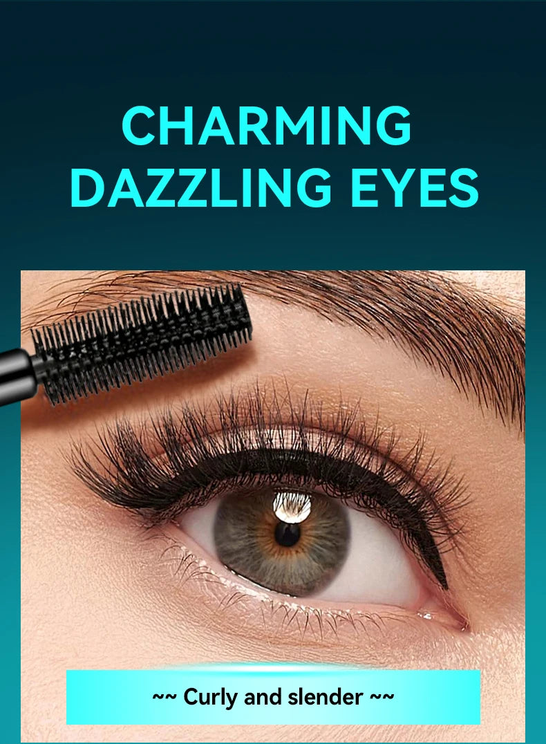 Máscara para cílios, à prova d'água e suor, de secagem rápida e anti-manchas, maquiagem de longa duração, crie maquiagem de olhos espessa e natural.