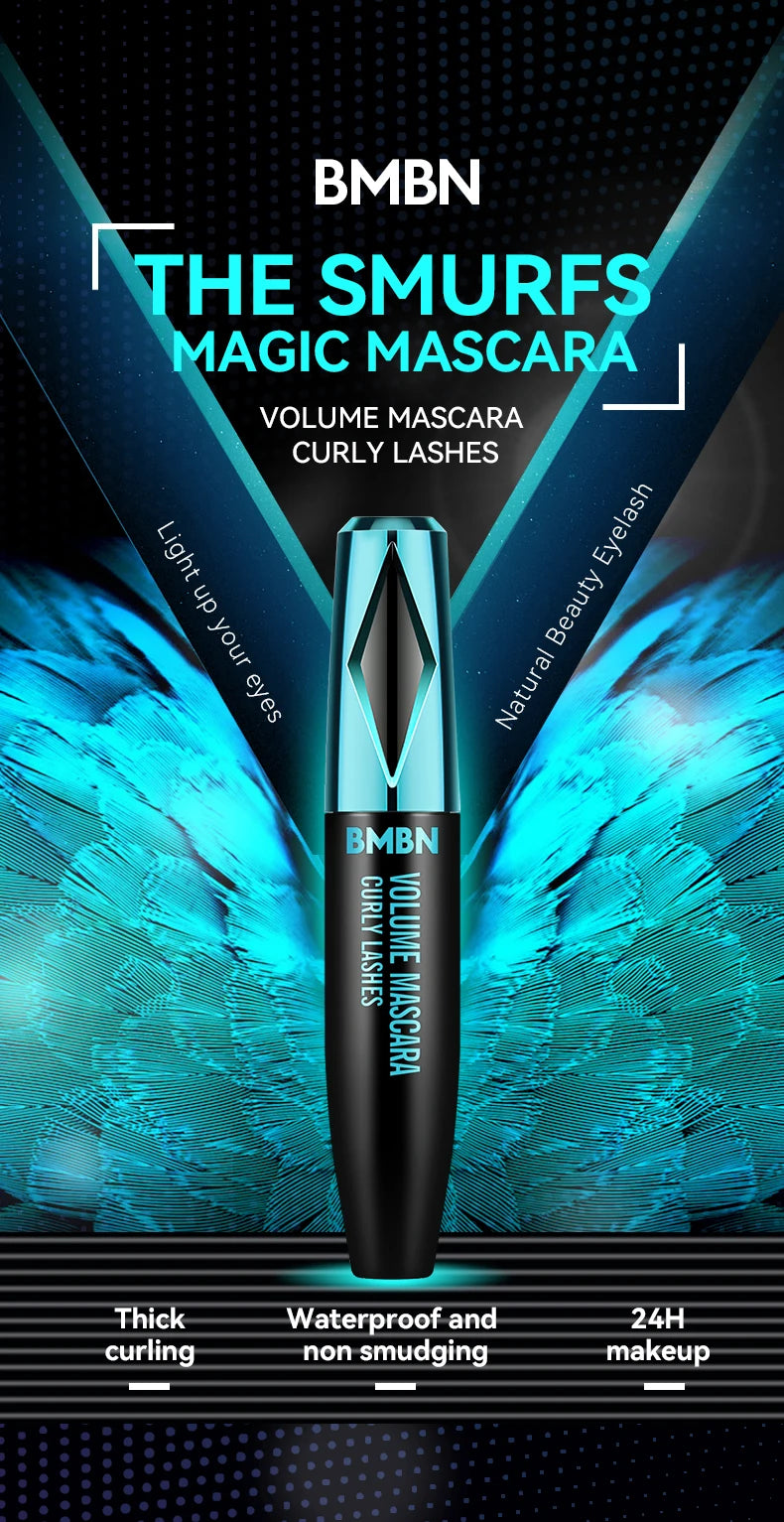 Máscara para cílios, à prova d'água e suor, de secagem rápida e anti-manchas, maquiagem de longa duração, crie maquiagem de olhos espessa e natural.