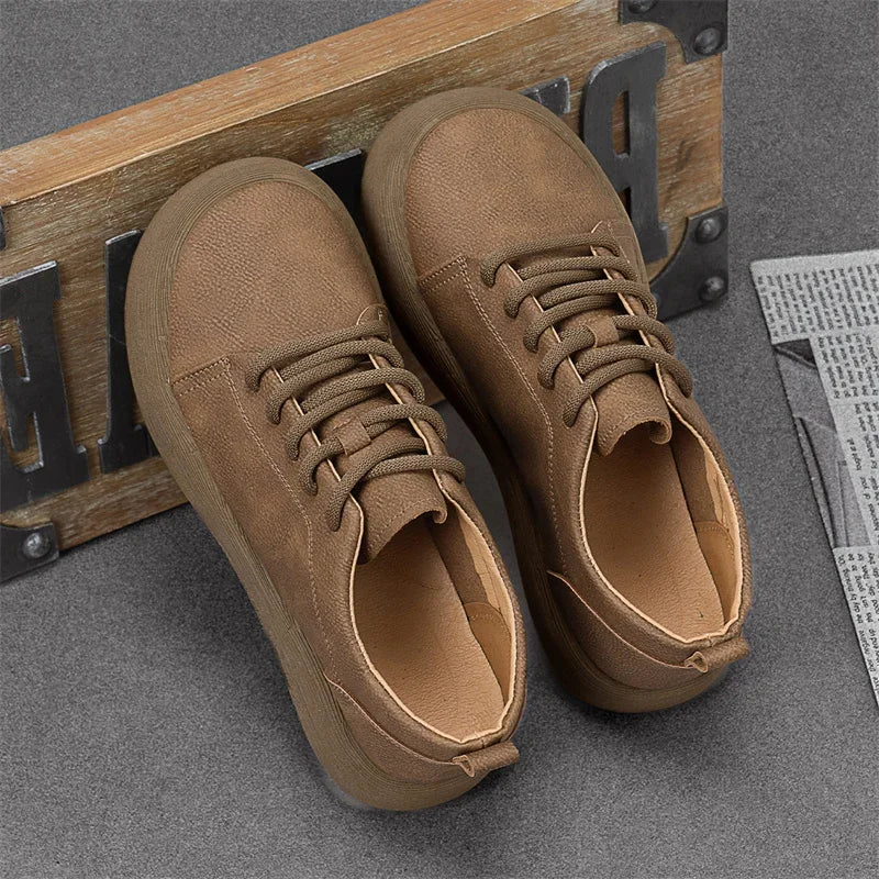 Fashion Sports Shoes Men's Genuine Leather Casual Shoes Leisure Walk Skateboard Footwear Versatile Male Tenis Masculino Sneakers
