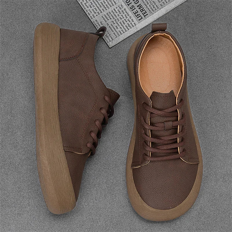 Fashion Sports Shoes Men's Genuine Leather Casual Shoes Leisure Walk Skateboard Footwear Versatile Male Tenis Masculino Sneakers