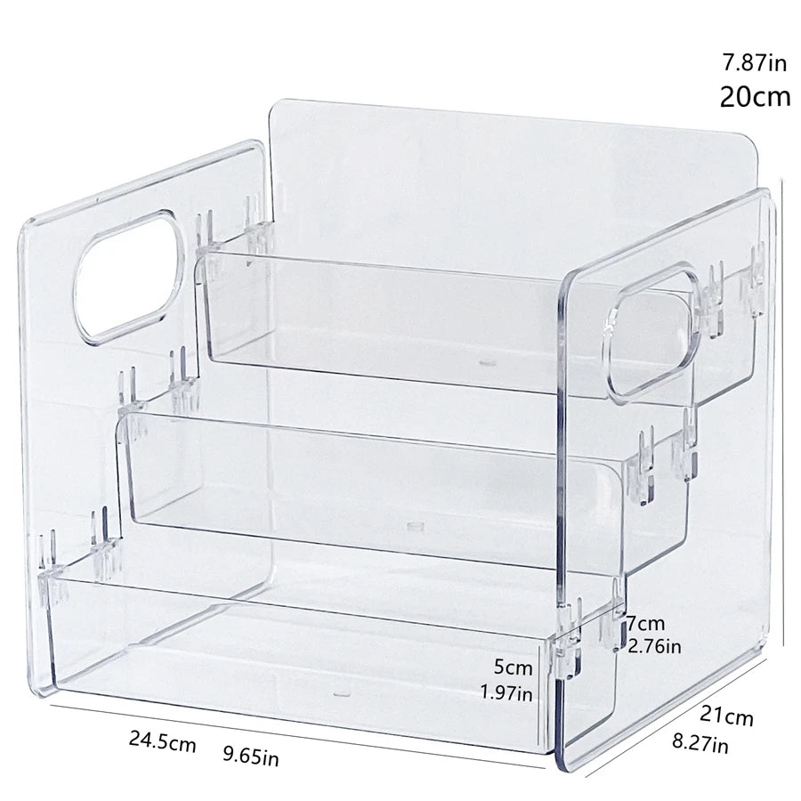 1pc organizador de cosméticos de mesa acrílico transparente cesta de armazenamento inclinada para maquiagem, batom, perfume, máscara facial e outros