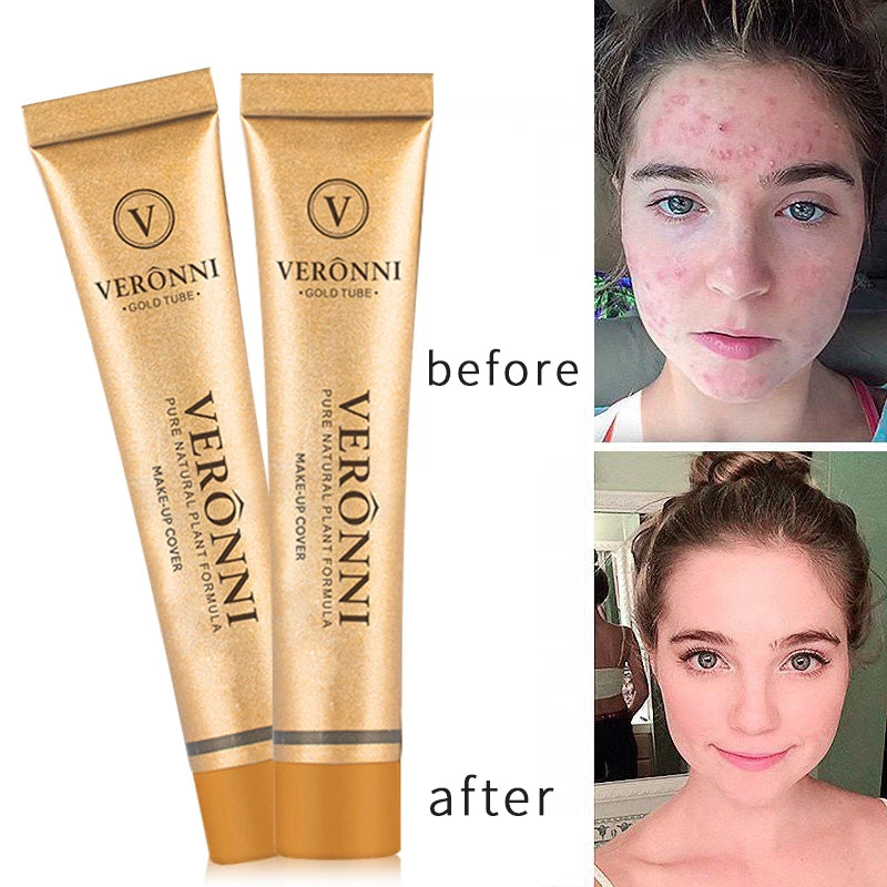 Veronni marca maquiagem corretivo líquido 30g impecável à prova dwaterproof água corpo tatuagem maquiagem capa fundação rosto cosméticos compõem base
