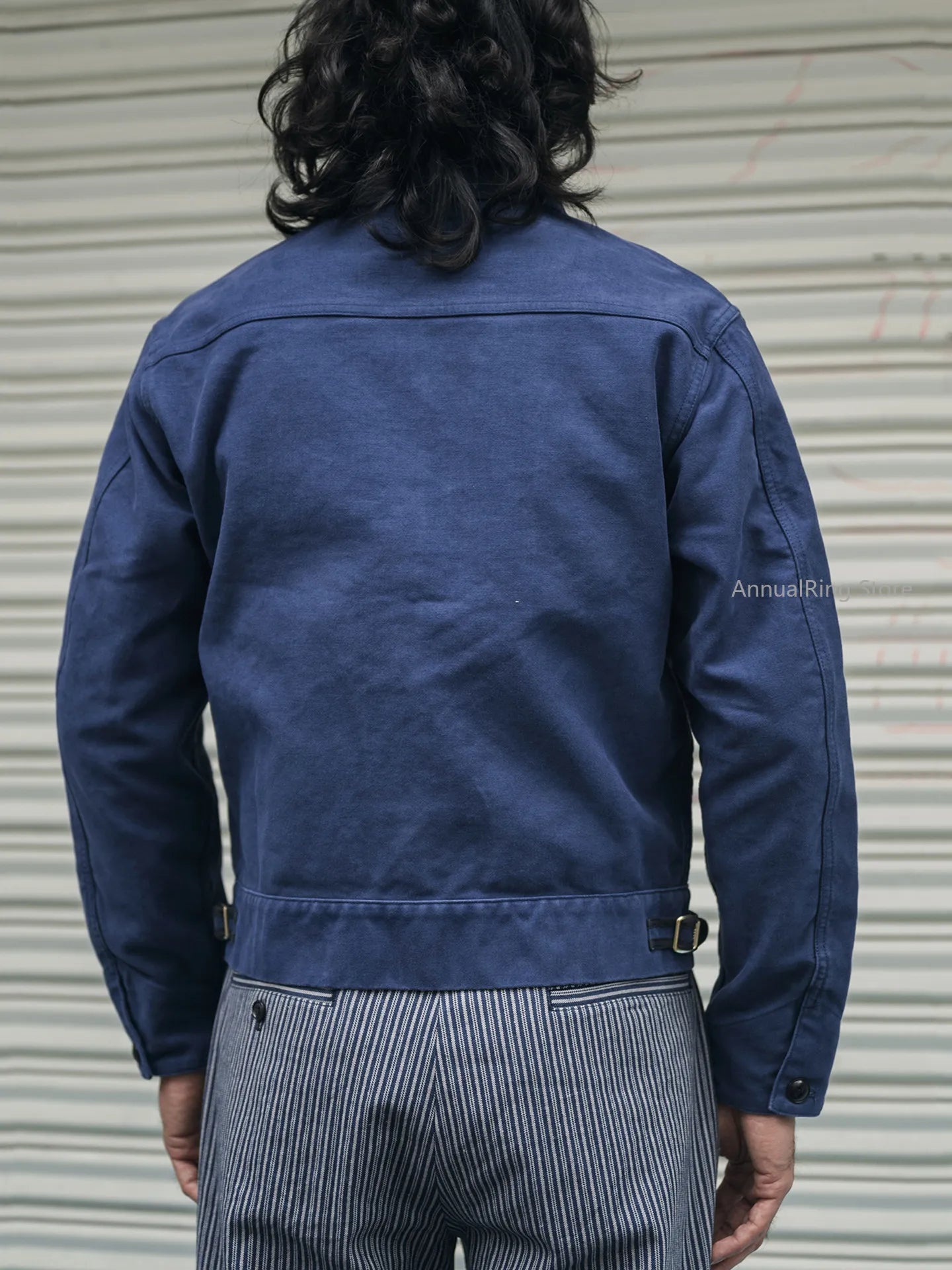 Jaqueta Masculina Cropped de Algodão Estilo Cossack Vintage Robusta Bronson Moleskin para Trabalho e Uso Diário Cor Sólida
