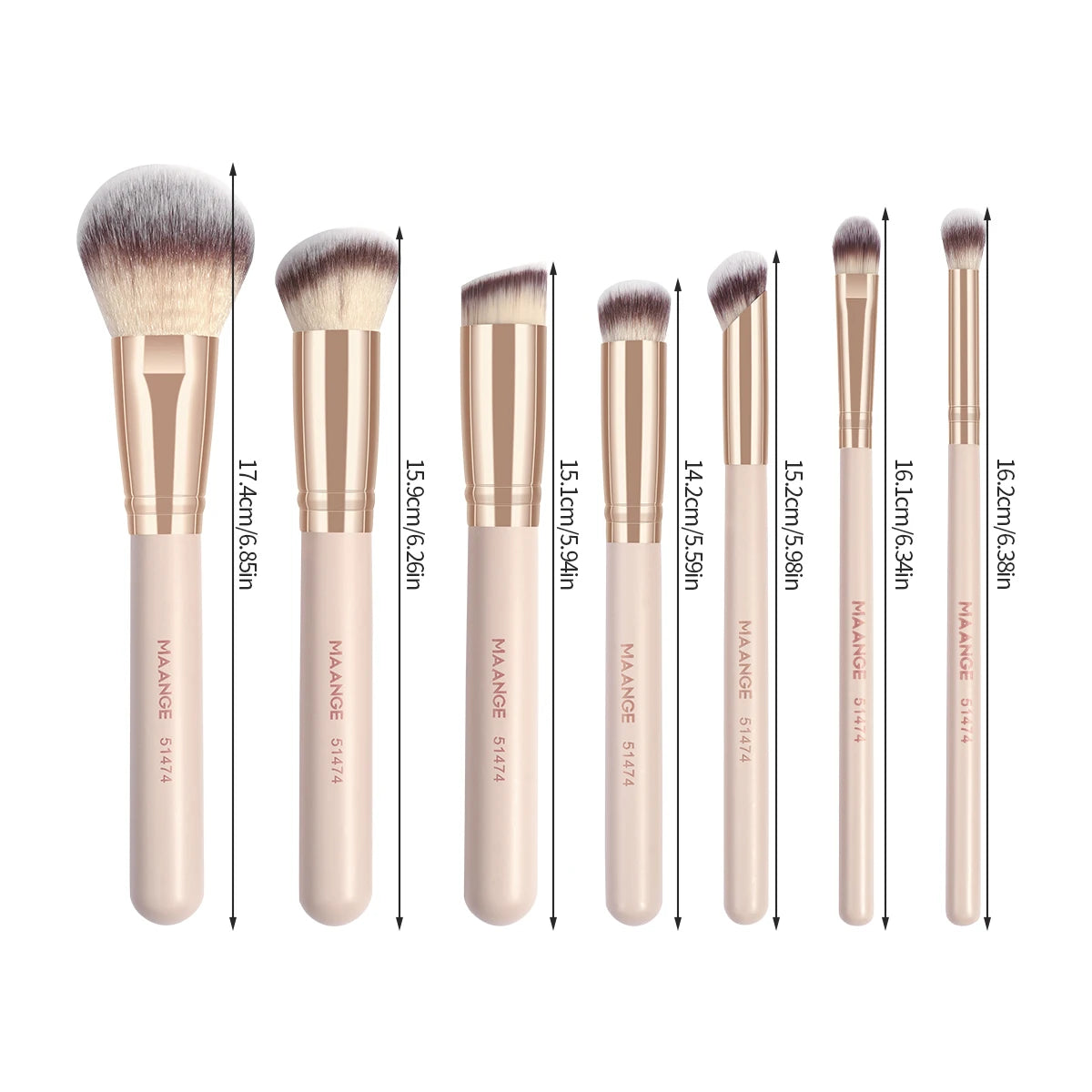 Maange 7 pçs/set Pincéis de Maquiagem para Base Cosmética Pó Corretivo Blush Brush Blending Cerdas Macias Ferramentas de Beleza