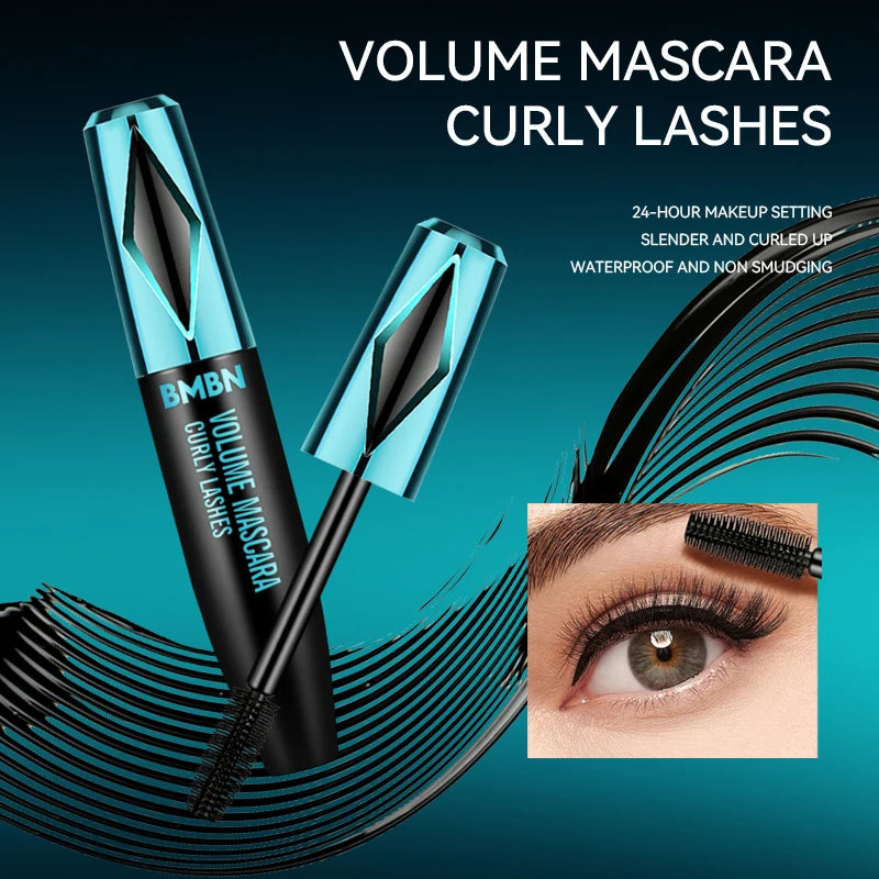 Máscara para cílios, à prova d'água e suor, de secagem rápida e anti-manchas, maquiagem de longa duração, crie maquiagem de olhos espessa e natural.