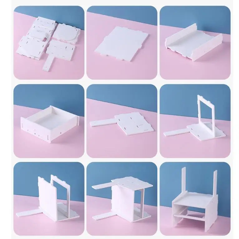 Organizador de maquiagem grande capacidade caixa de armazenamento de cosméticos gaveta armazenamento caixa de jóias desktop nailpolish recipiente de maquiagem com espelho