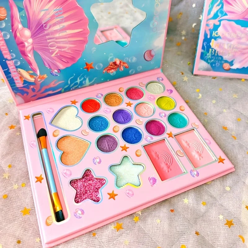 Paleta de Sombras para Olhos Feminina, 18 Cores, Estilo Cartoon, Paleta de Sombras Peroladas e Matte, Presentes de Maquiagem para Olhos